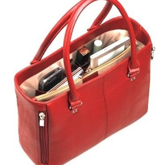 Leather Concealed Carry Open Tote - Picture 4 of 13